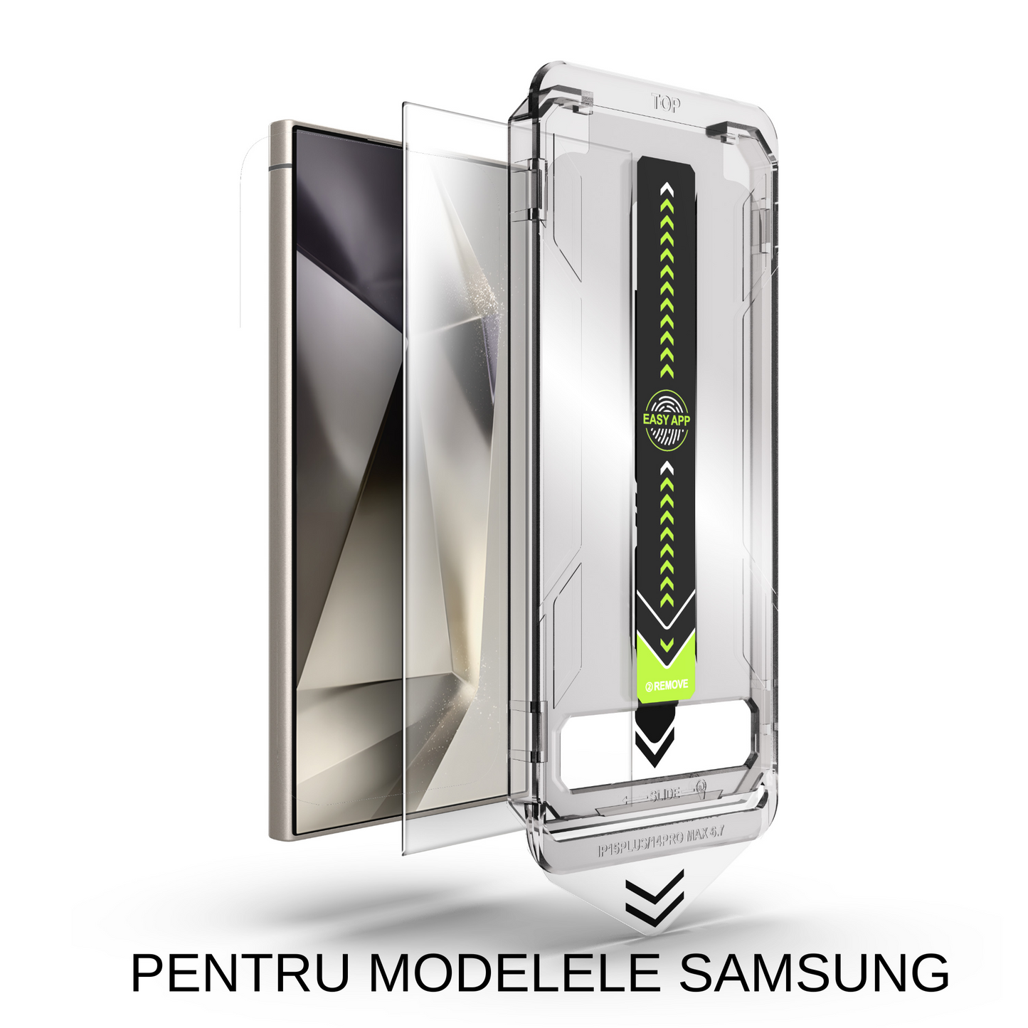 Folie protectie iPhone/Samsung, Premium + Kit de Montare