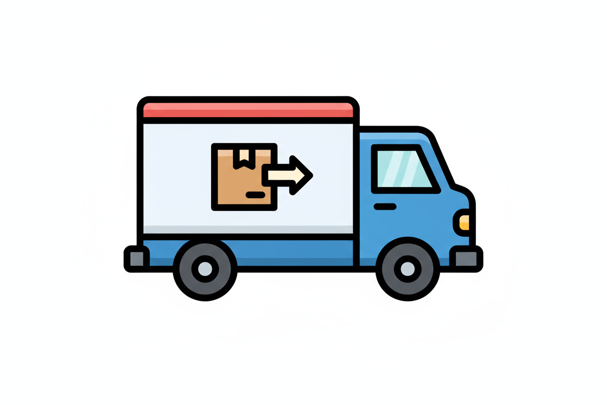 🚚 emoji, with white background