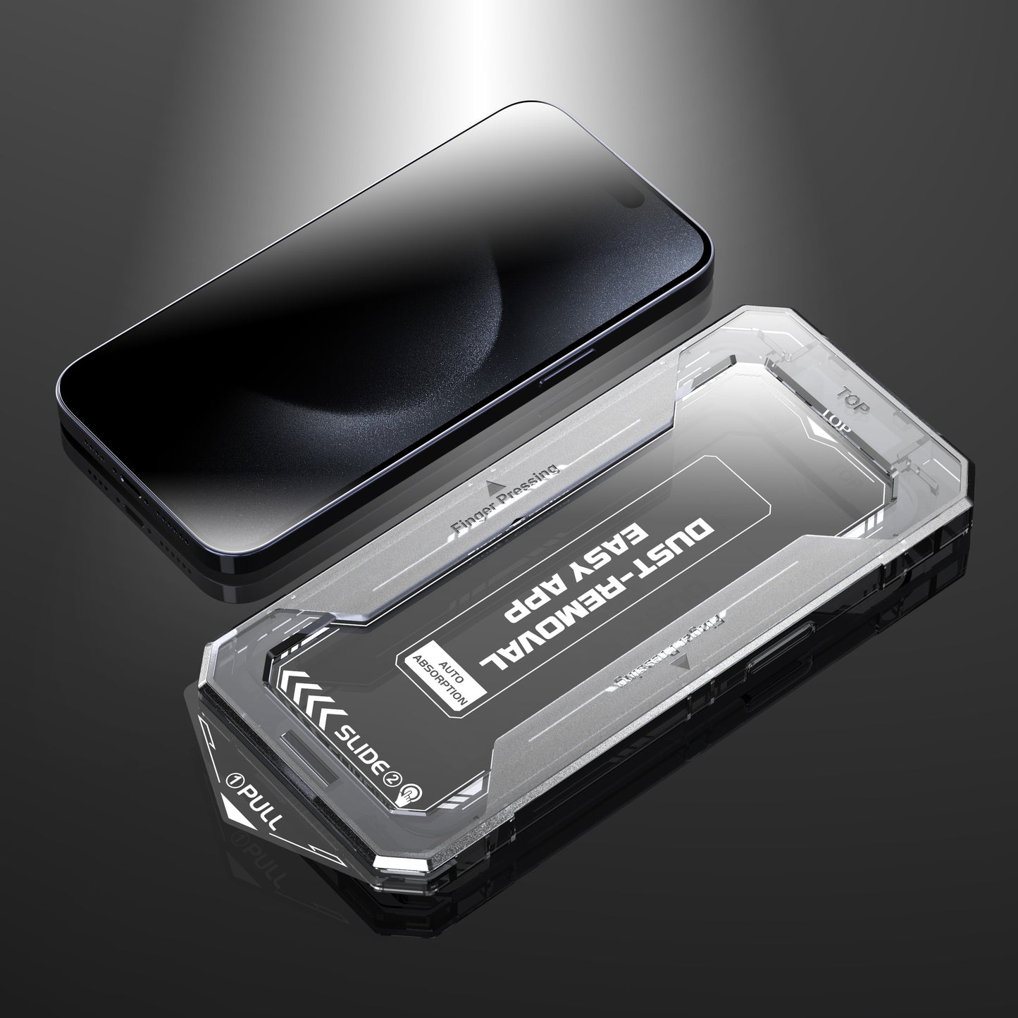 Folie protectie iPhone/Samsung, Premium + Kit de Montare